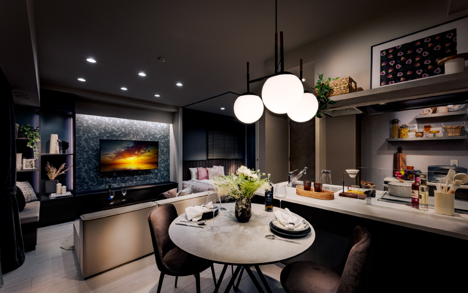 LIVING DINING KITCHEN